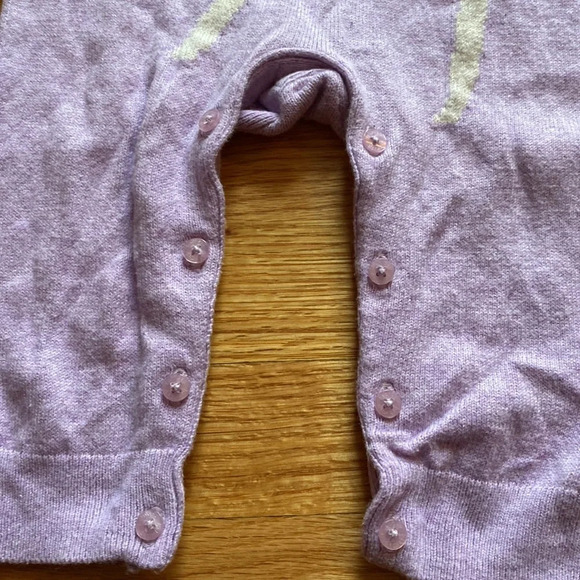 GAP Hard to Find‎ Giraffe Sweater Romper Heathered Lilac - Picture 2 of 7